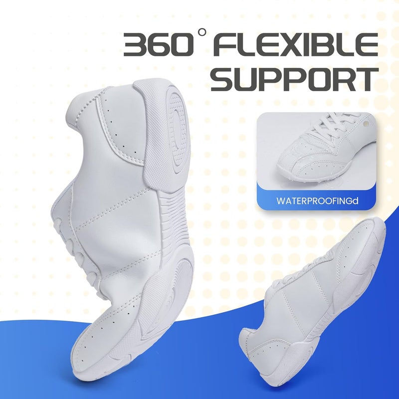 ZVC Cheer Shoes Girls White Cheerleading Shoes for Women Cheer Sneakers Kids Youth - Image 5